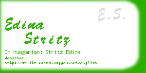 edina stritz business card